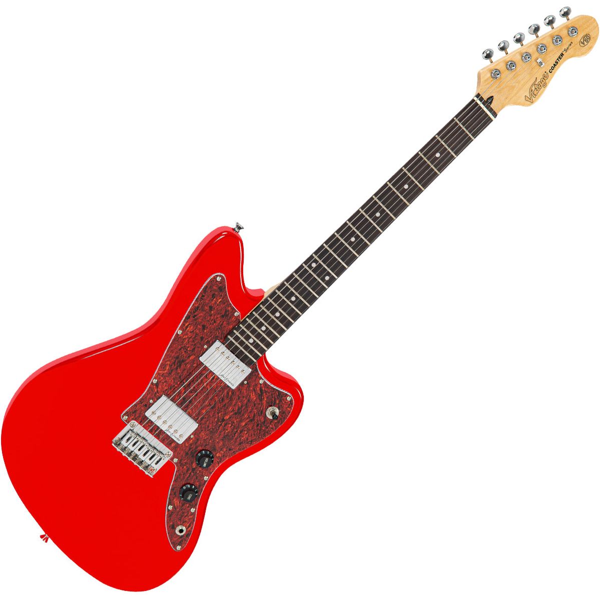 Vintage V50 Coaster Series Electric Guitar - Gloss Red