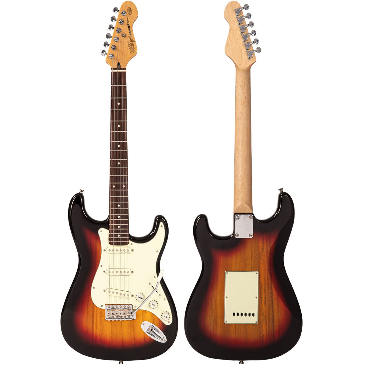 Vintage V60 Coaster Series Electric Guitar - 3 Tone Sunburst