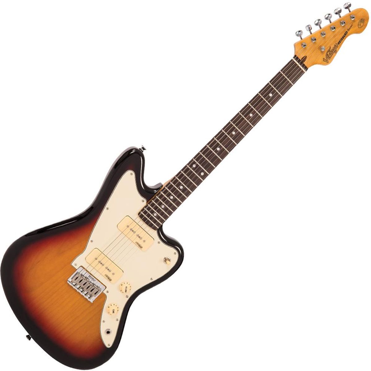 Vintage V65 Hardtail Tobacco Sunburst elektrische gitaar