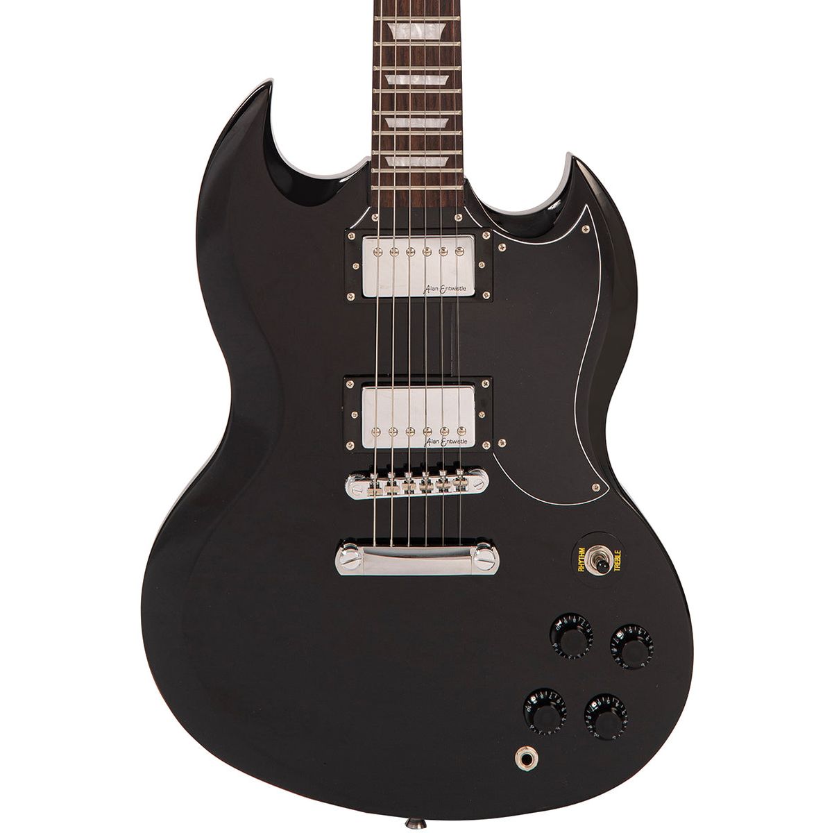 Vintage V69 Coaster Series Electric Guitar - Gloss Black