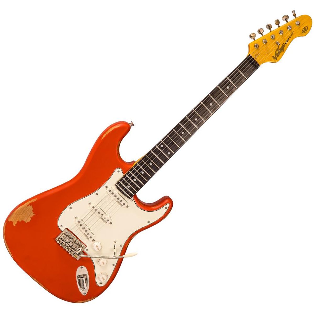 Vintage V6 Icon - Distressed Firenza Red