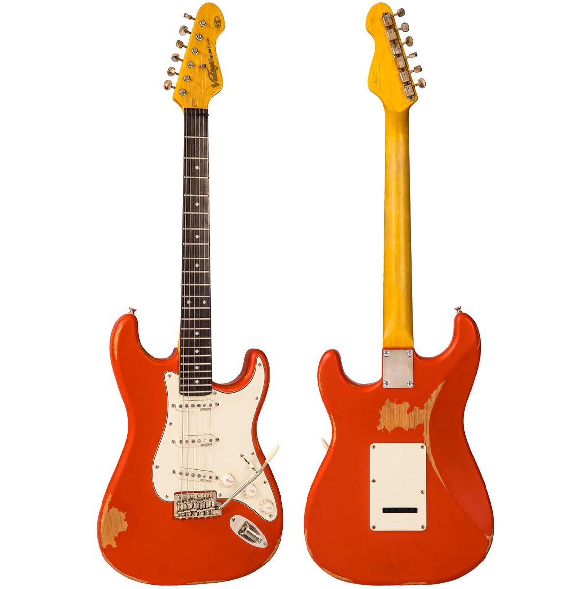Vintage V6 Icon - Distressed Firenza Red