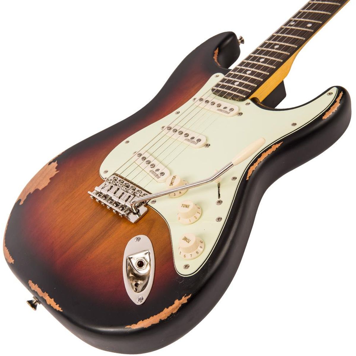 Vintage V6 Icon - Distressed Sunset Sunburst