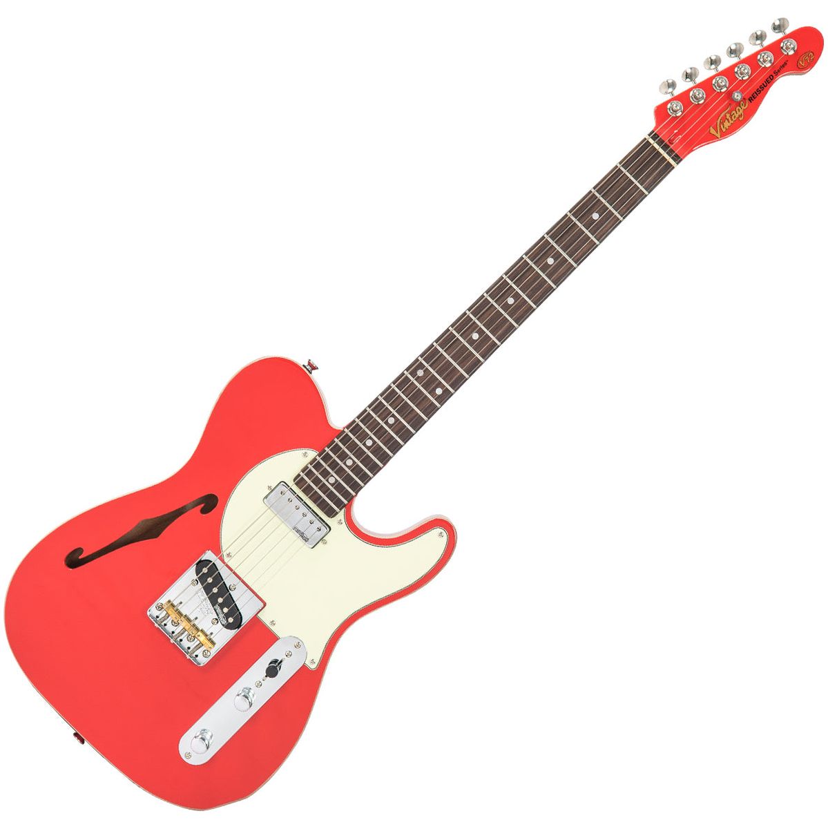 Vintage V72 Electric Guitar - Firenza Red