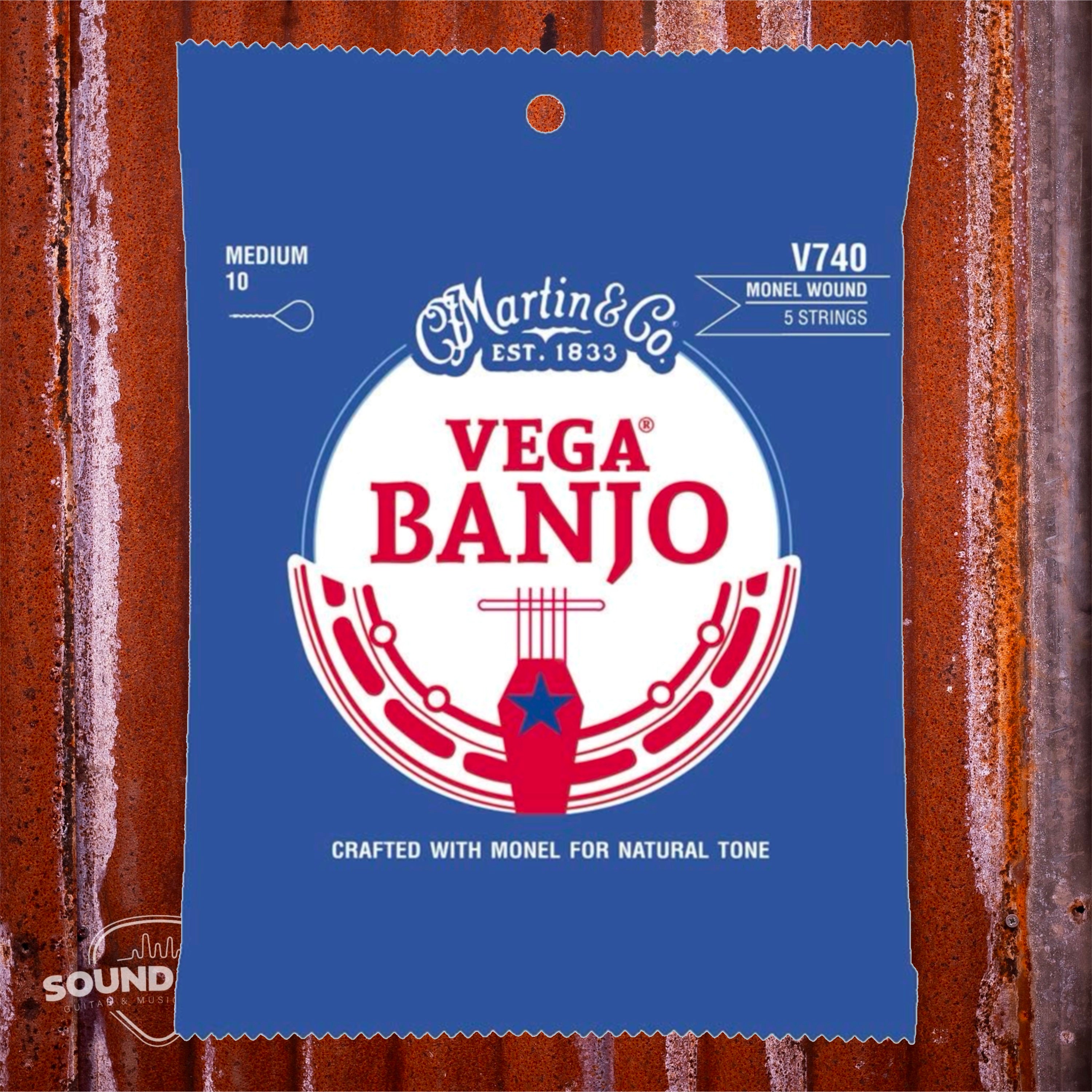 Martin V740 Vega banjo 5 strings Medium Monel wound