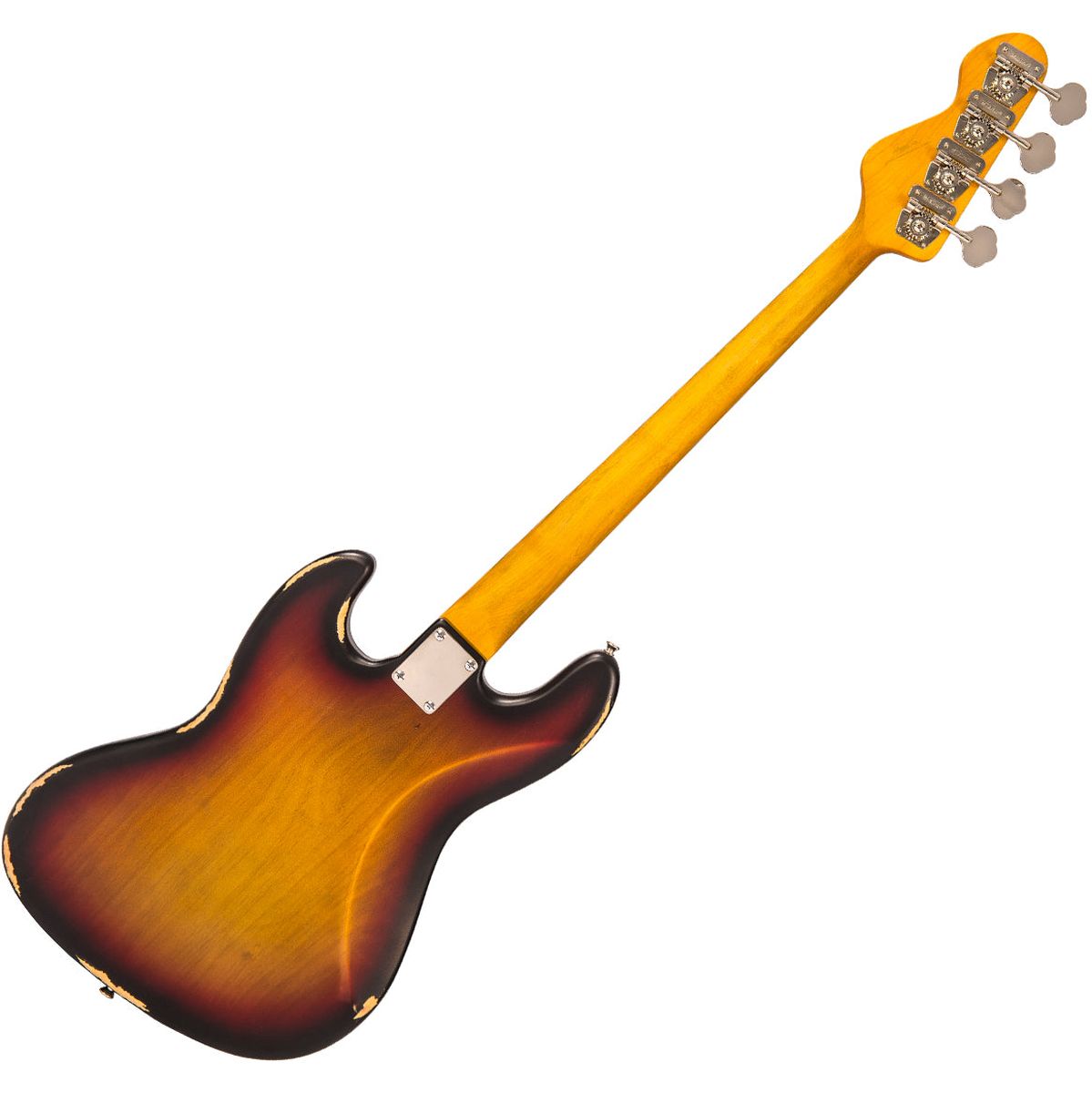 Vintage VJ74 Icon Fretless Bass - Distressed Sunburst