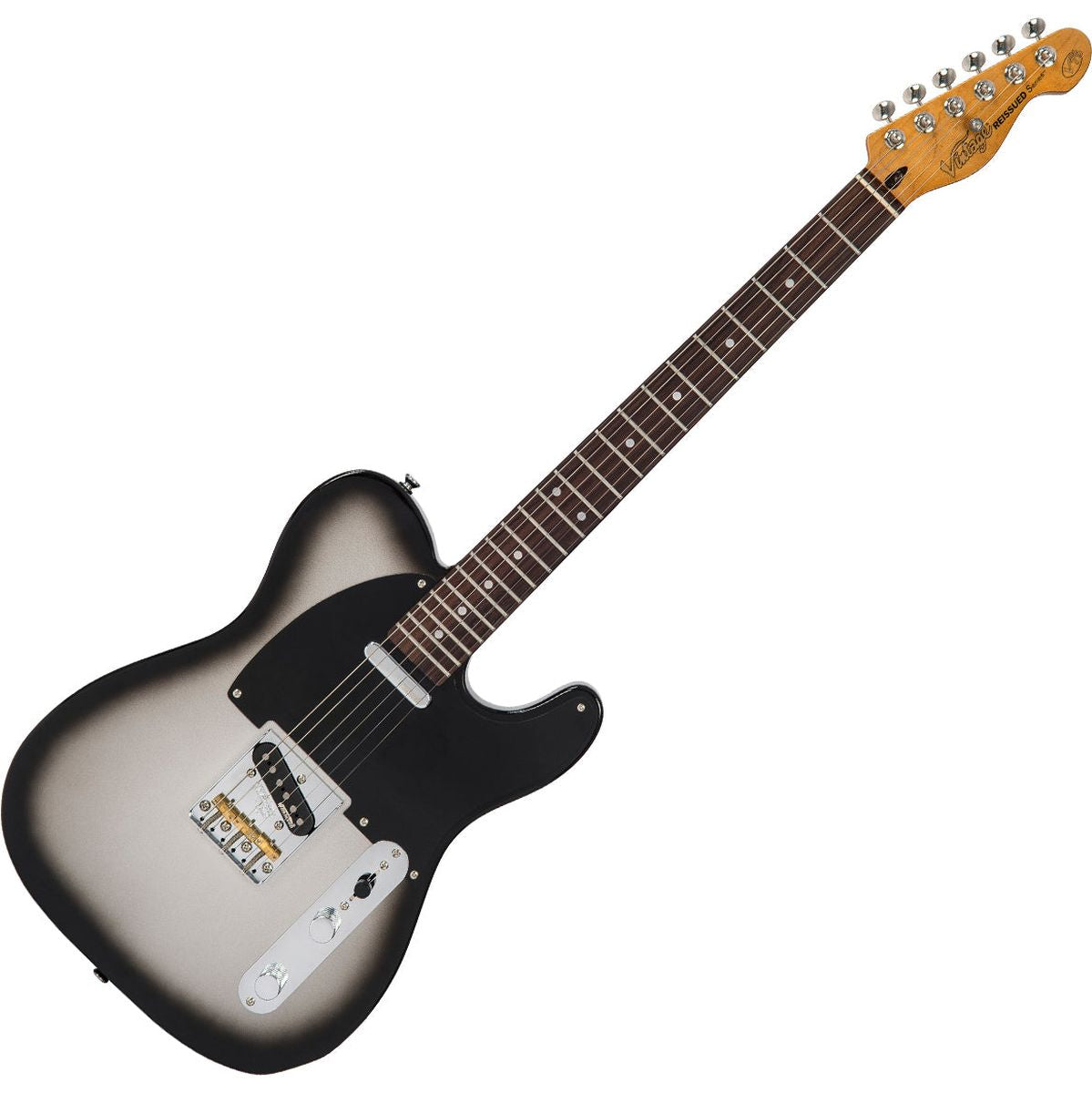 Vintage V75 Electric Guitar-Silver Burst