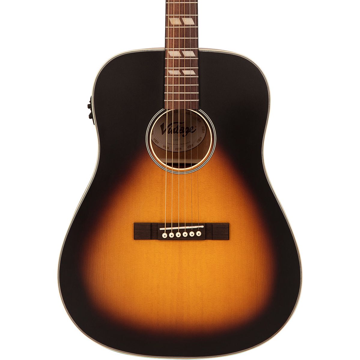 Vintage Historic Electro Dreadnought Guitar - Vintage Sunburst