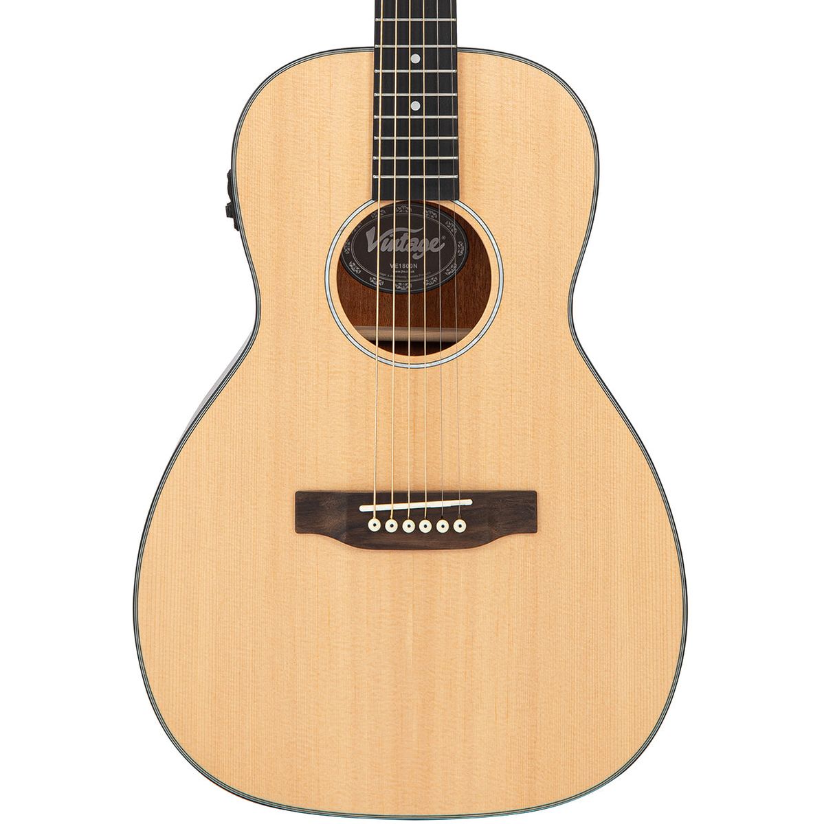 Vintage Stage Series Parlour Electro Guitar - Natural