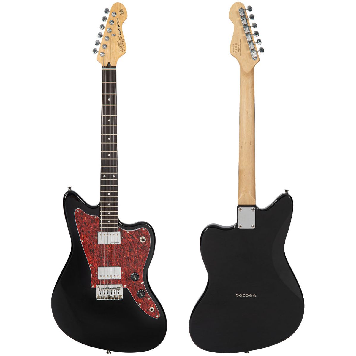 Vintage V50 Coaster Electric Guitar Pack - Gloss Black