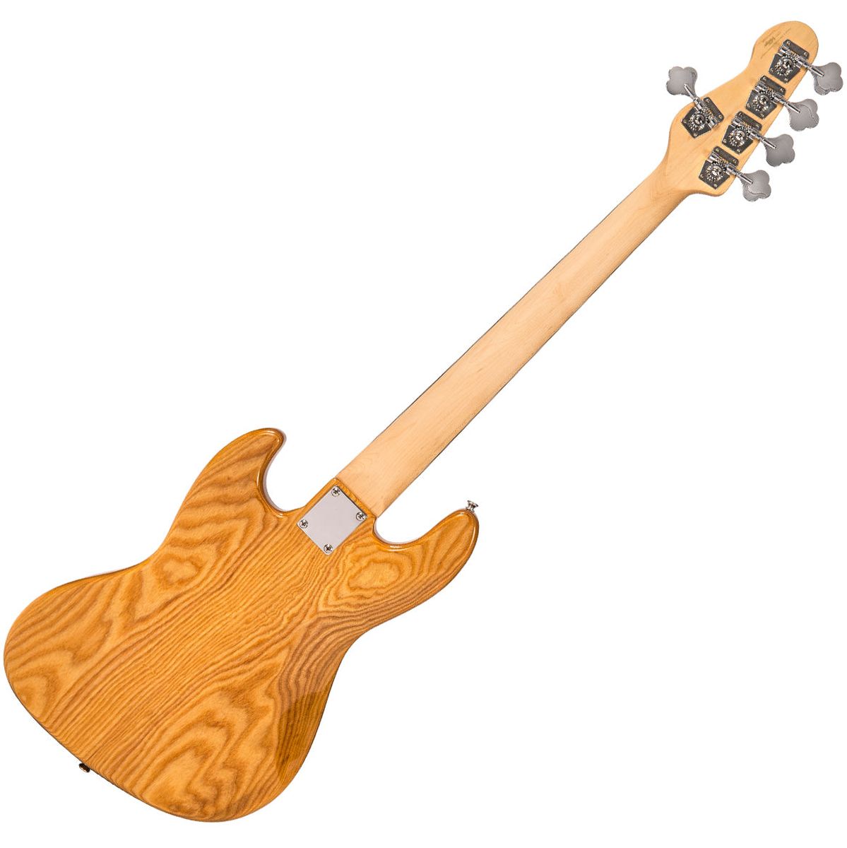 Vintage VJ75 5 String Bass - Maple FB - Natural Ash