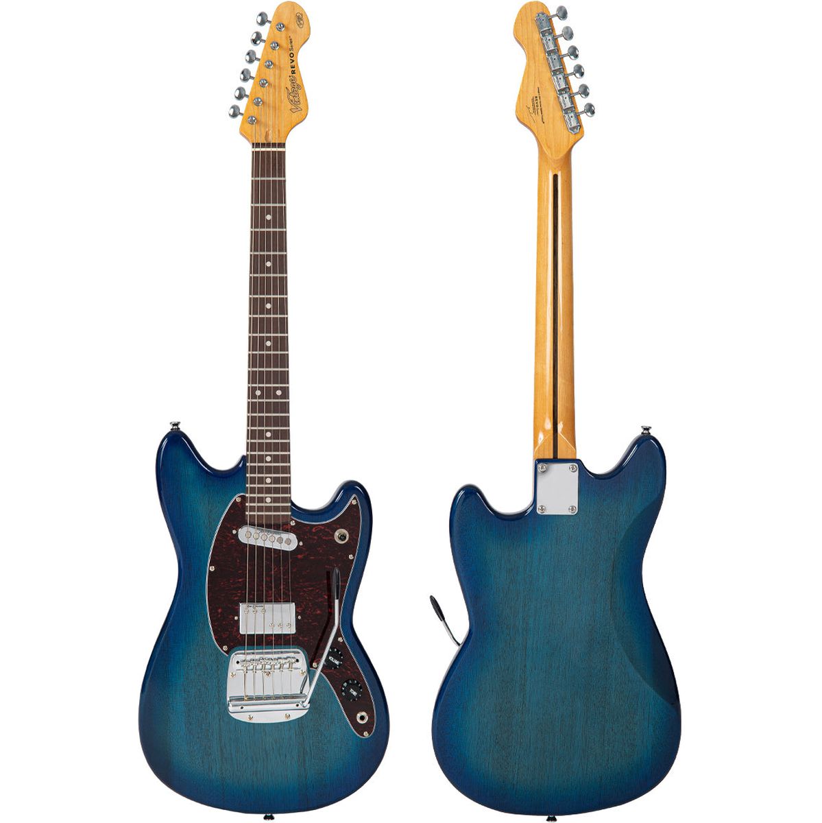 Vintage Revo Series Colt HS Duo Guitar - Blueburst