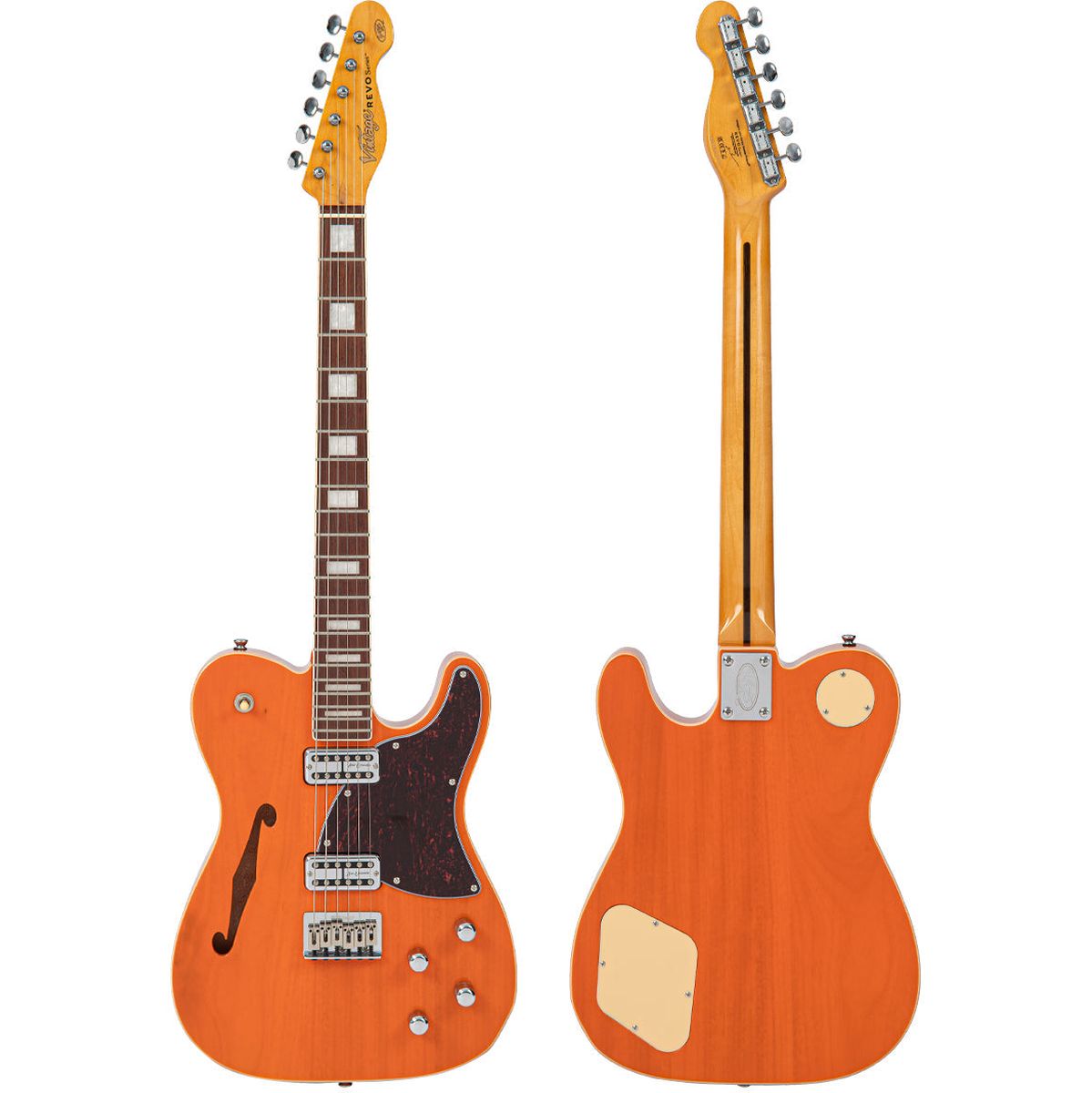Vintage Revo Series Midline Guitar - Trans Orange