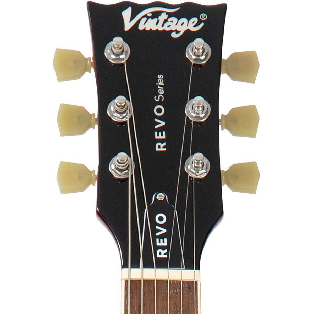 Vintage Revo Series Superthin Guitar - Cherry Red