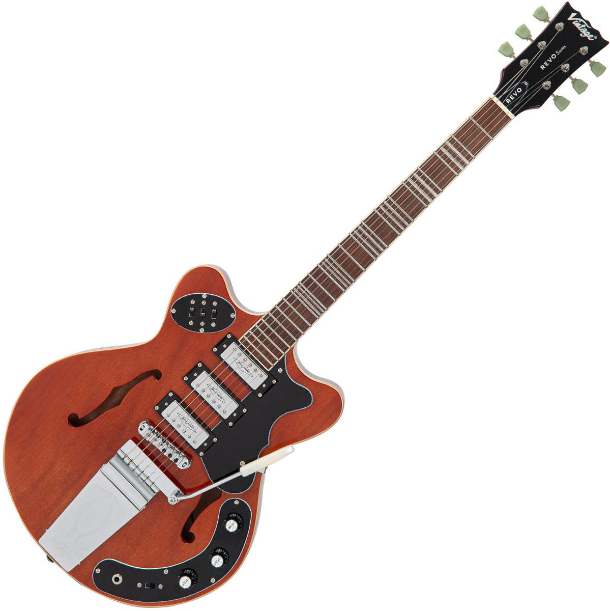 Vintage REVO Series 'Superthin' Natural Elektrische gitaar