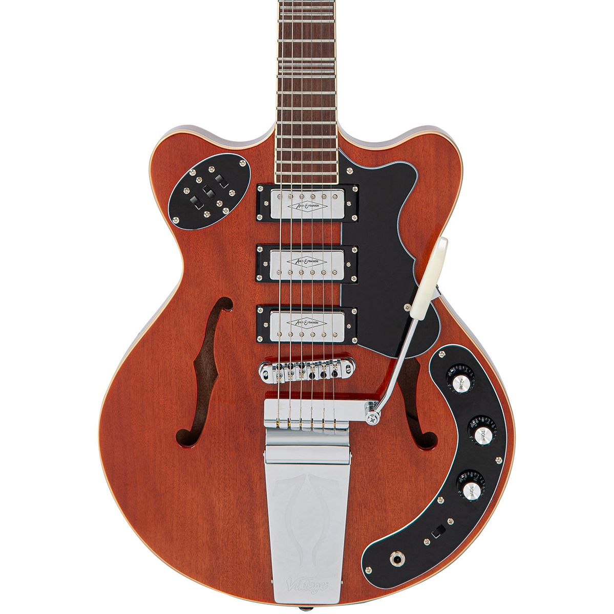 Vintage REVO Series 'Superthin' Natural Elektrische gitaar