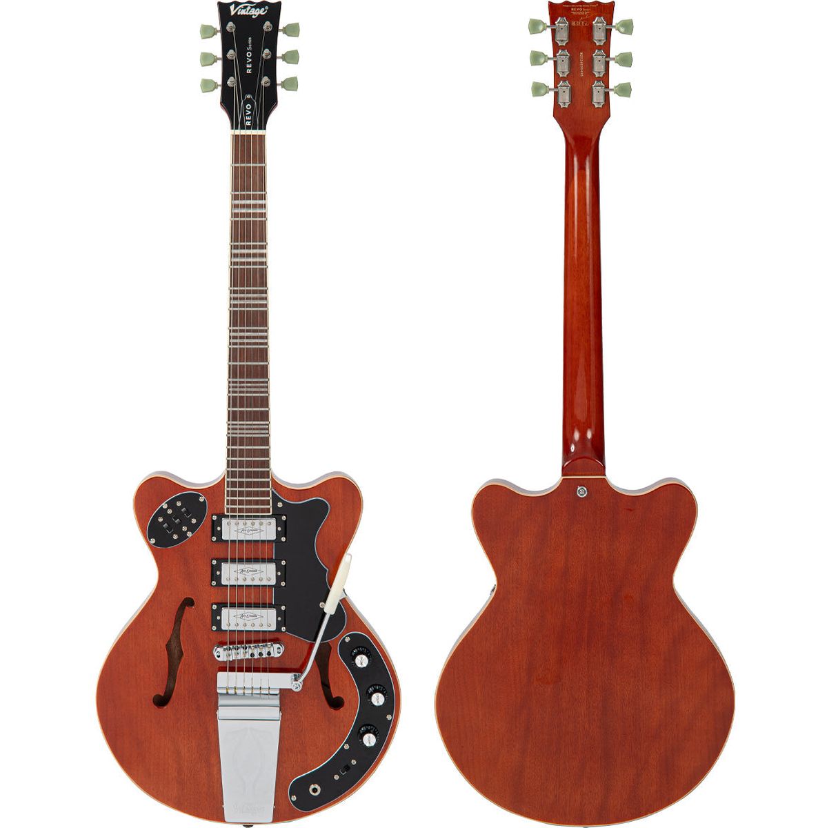 Vintage REVO Series 'Superthin' Natural Elektrische gitaar