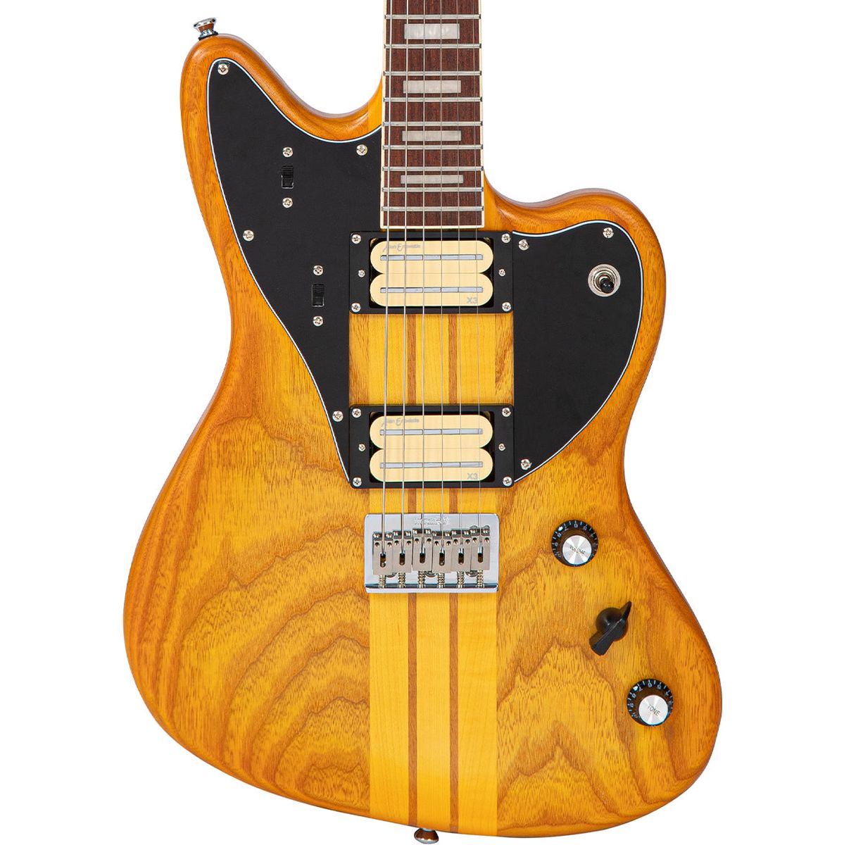 Vintage Revo Series Integra Guitar - Amberburst