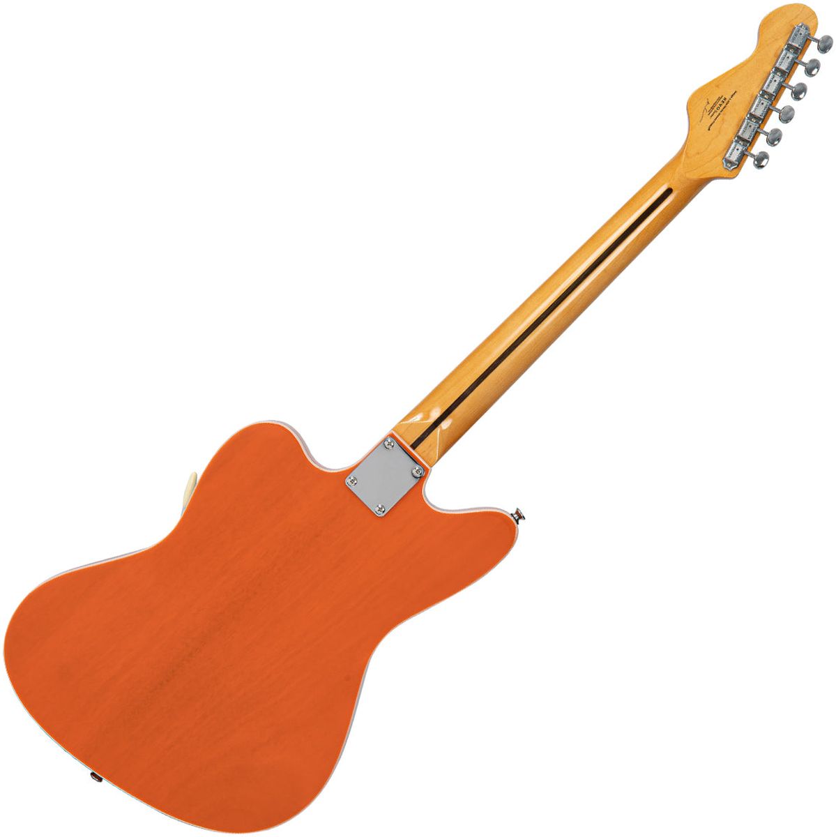 Vintage Revo Series Surfmaster Thinline Twin Guitar - Trans Orange