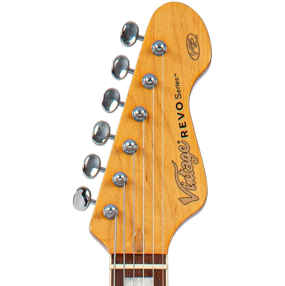 Vintage Revo Series Surfmaster 90 Guitar - Metallic Silver