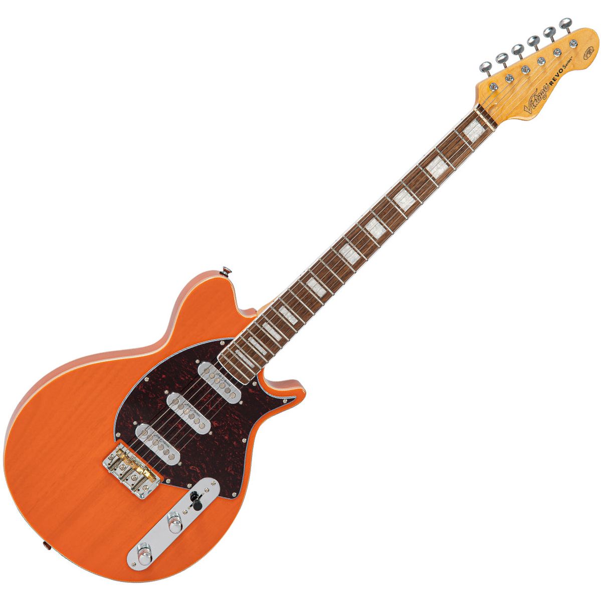 Vintage REVO Series 'Vision' Trans Orange Elektrische gitaar