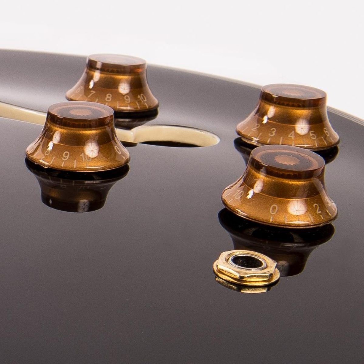 Vintage Semi-Acoustic Guitar - Gold Hardware - Gloss Black