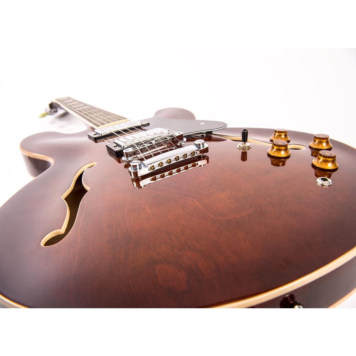 Vintage Semi-Acoustic Guitar - Natural Walnut