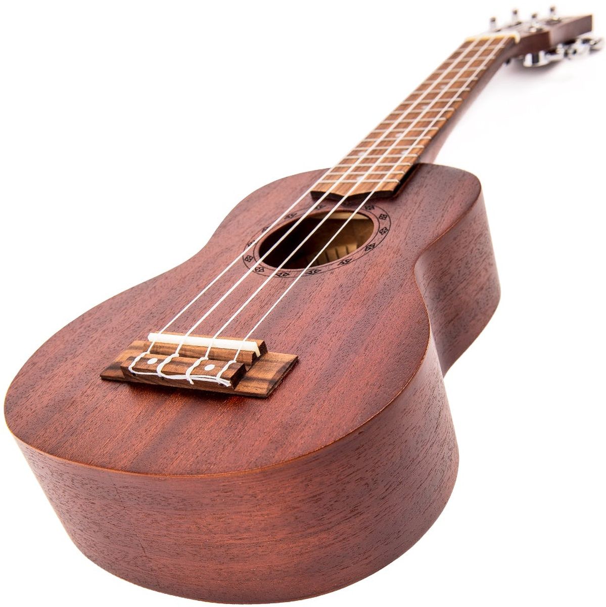 Laka Sapele Series Soprano Ukulele & Bag - Chocolate