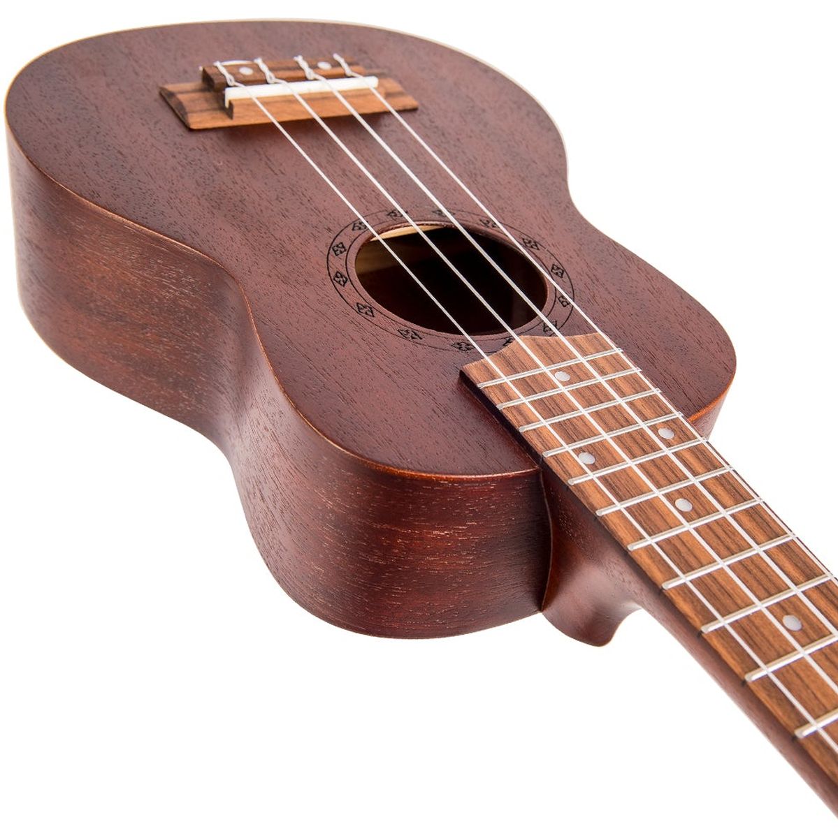 Laka Sapele Series Soprano Ukulele & Bag - Chocolate