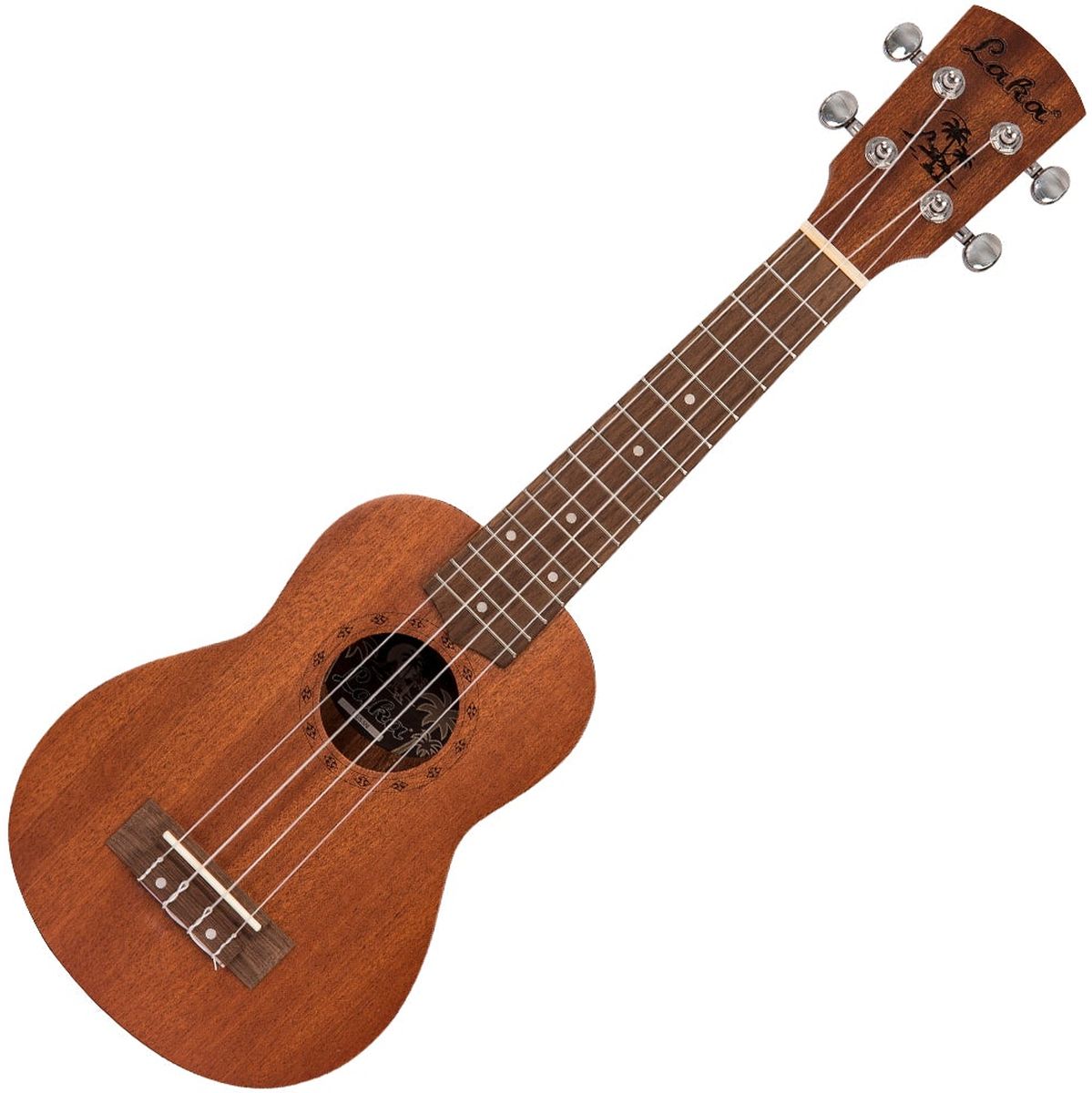 Laka Sapele Series Soprano Ukulele & Bag - Natural Mahogany