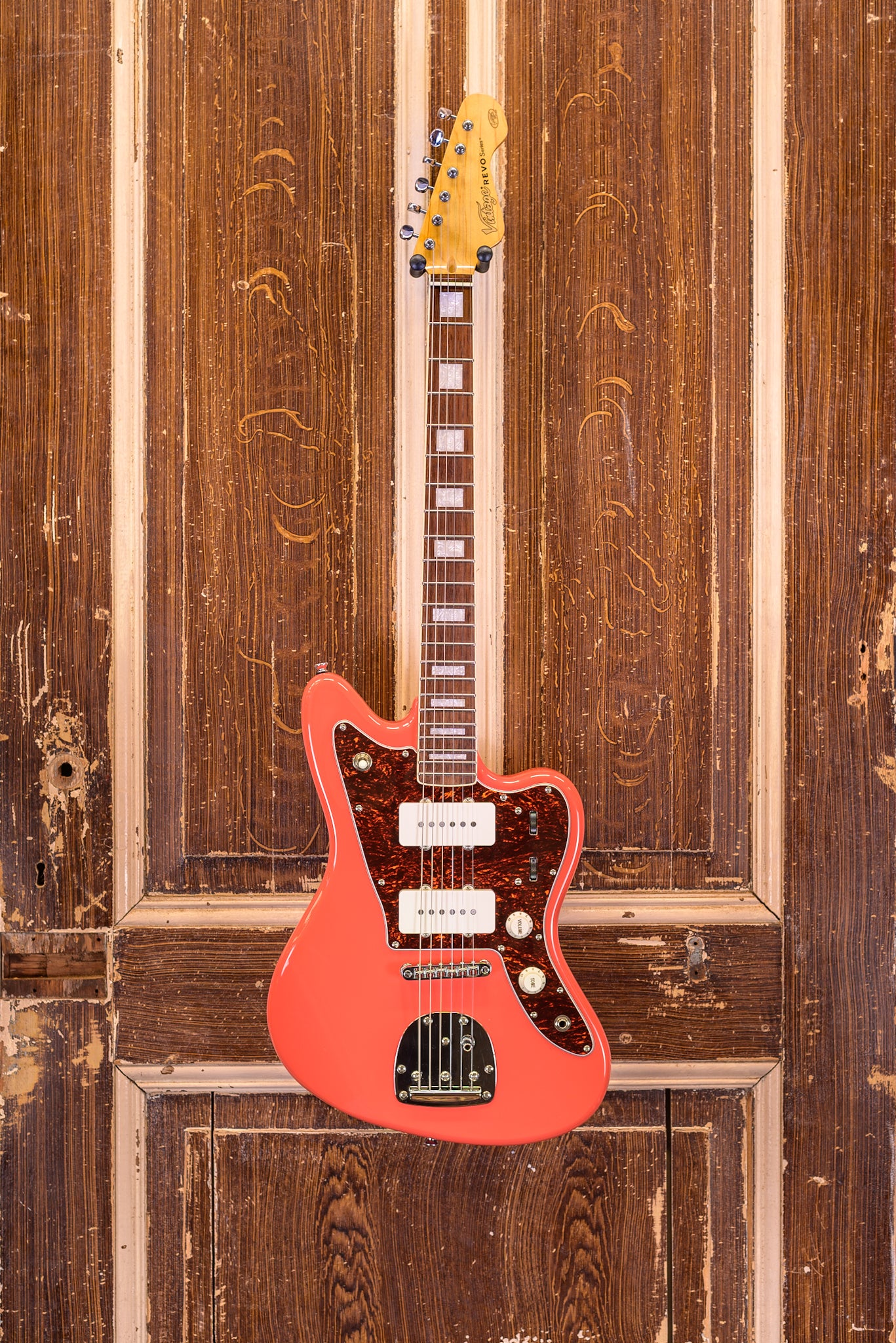 Vintage REVO Series 'Surfmaster 90' Firenze Red Elektrische gitaar