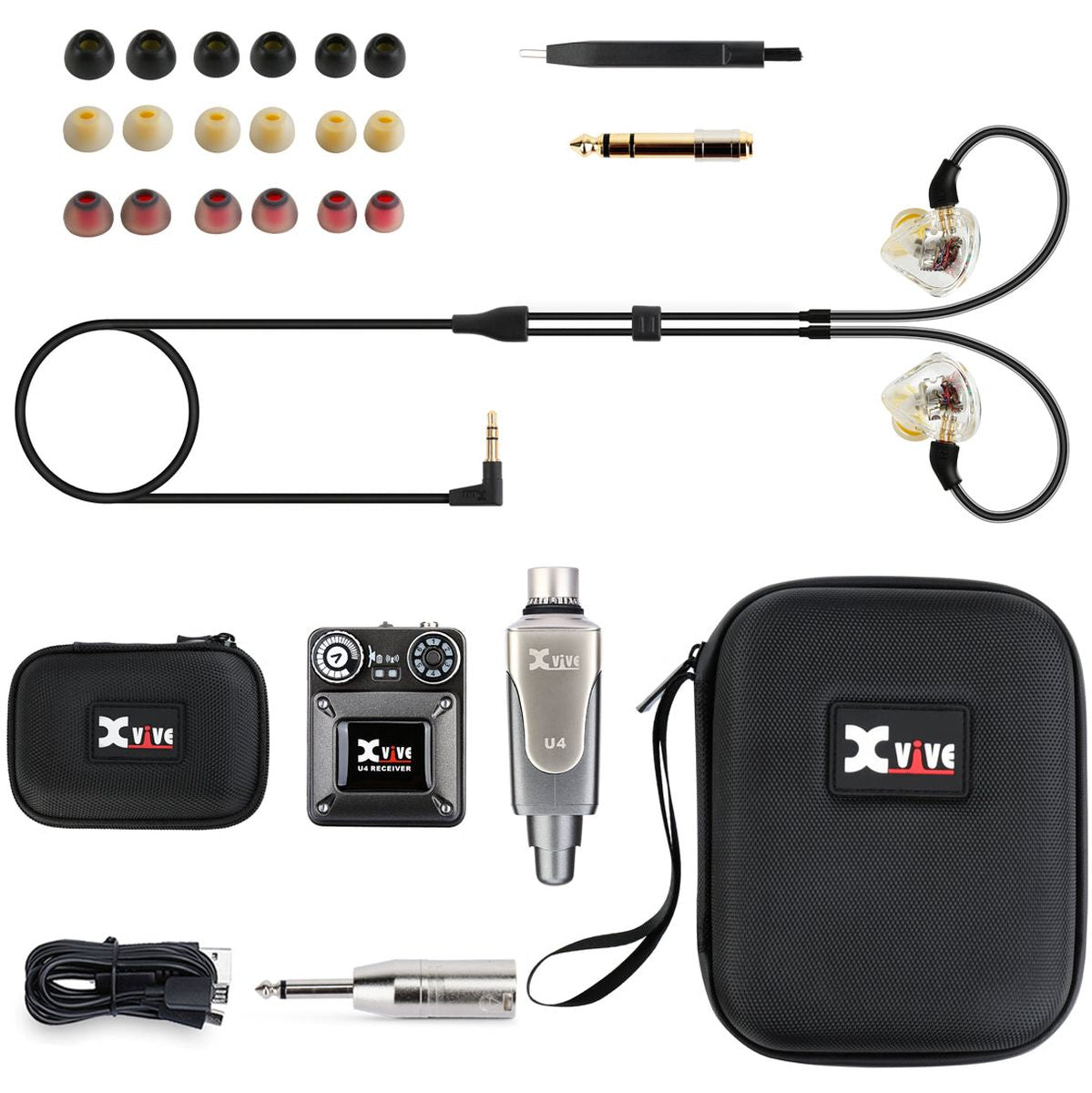 Xvive Wireless In Ear Monitor System Plus In Ear Montors & Case