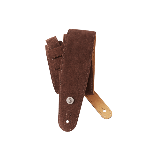 D'Addario Suede Guitar Strap, Cognac