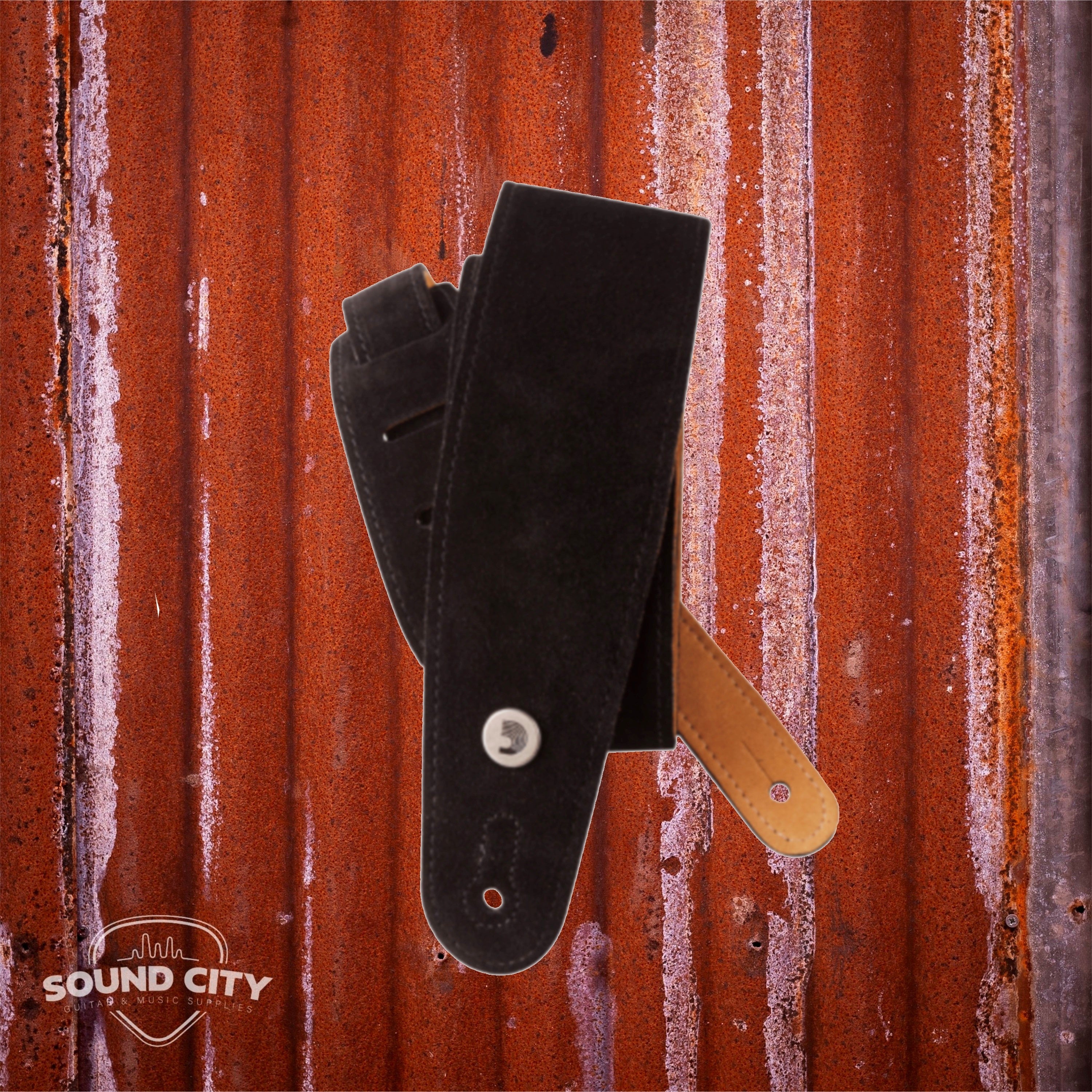 D'Addario Suede Guitar Strap, Black