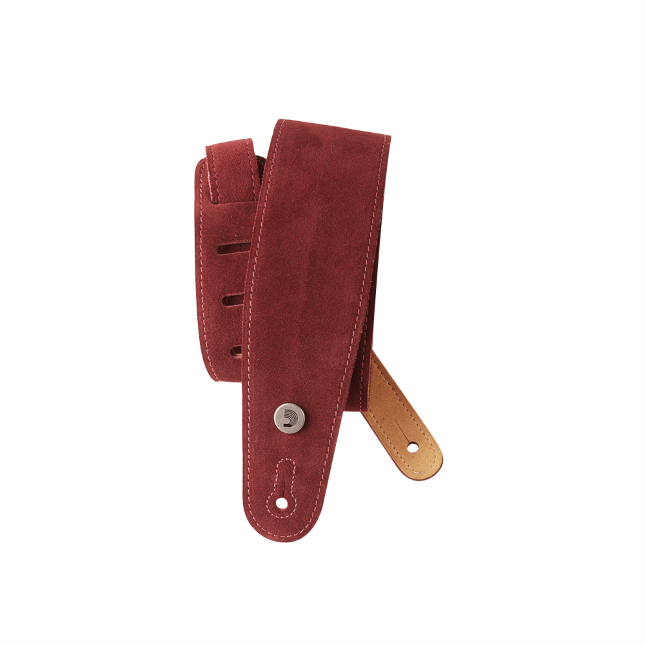 D'Addario Suede Guitar Strap, Burgundy