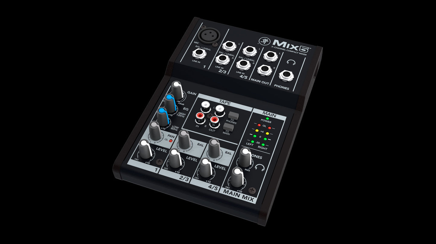 Mackie MIX5 Compact 5 kanalen mixer