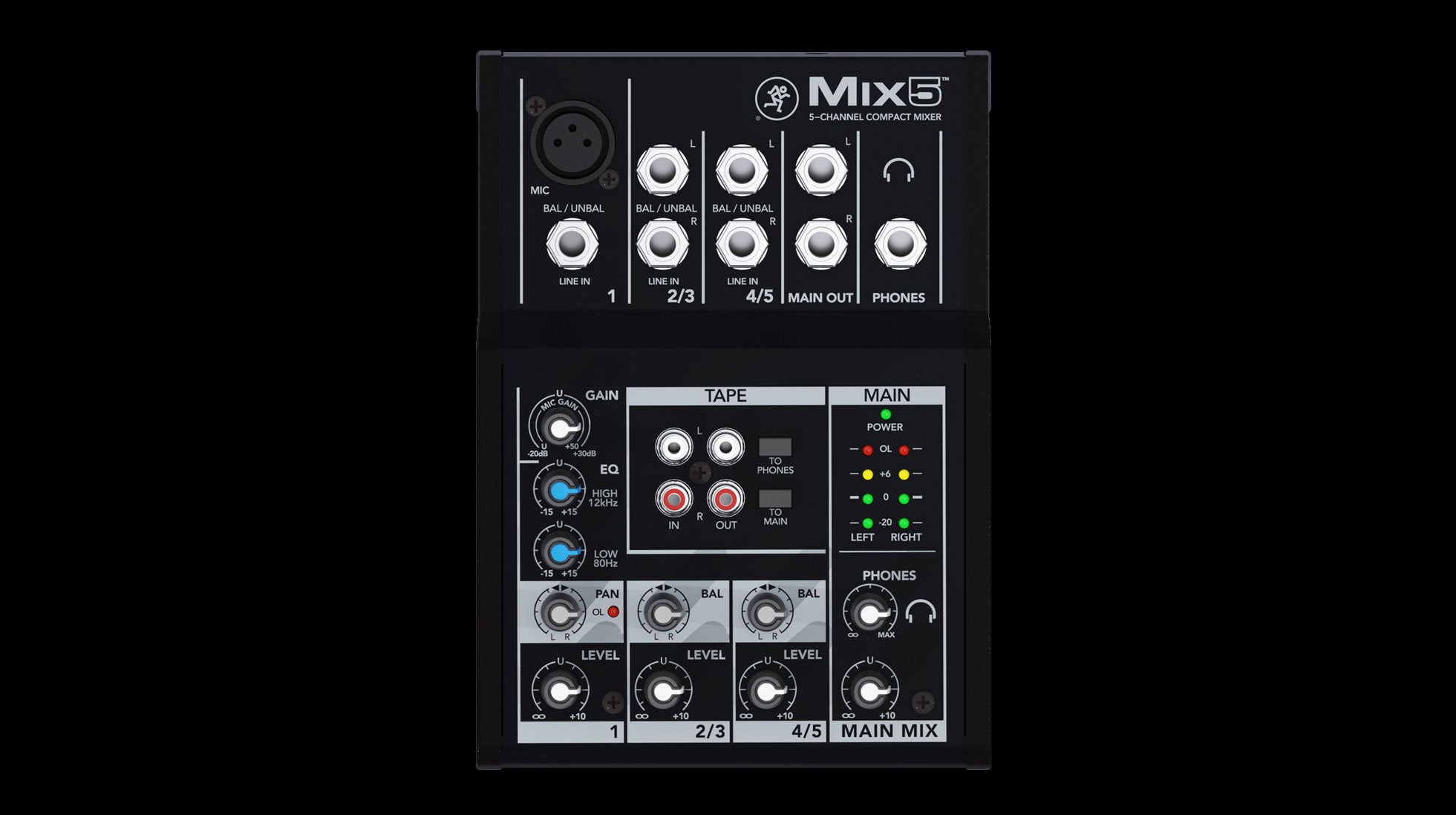 Mackie MIX5 Compact 5 kanalen mixer