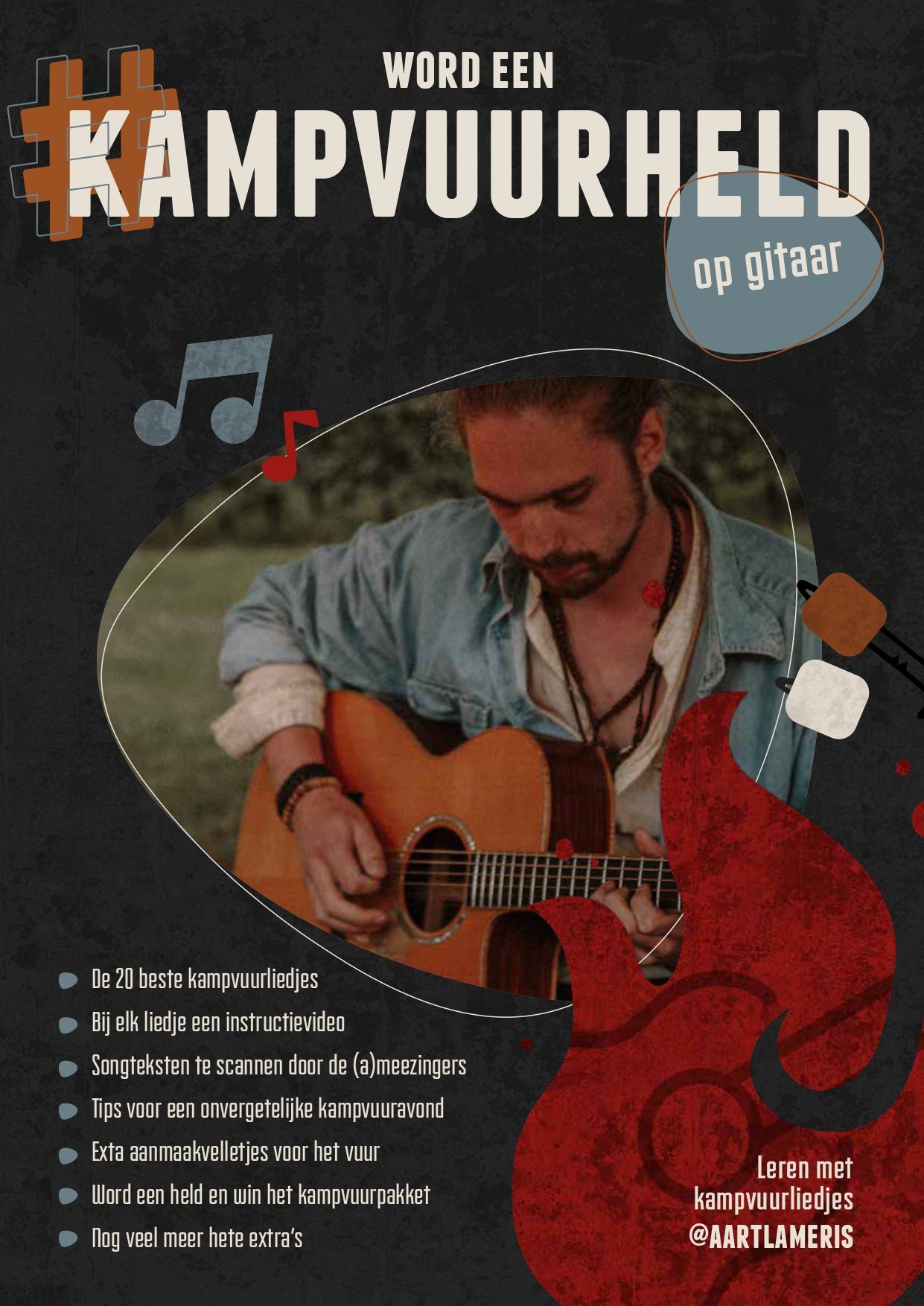KAMPVUURHELD Gitaarboek | Bladmuziek | Lesboek