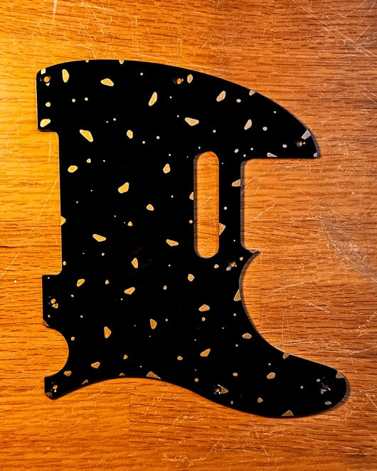 Studio VS Sparkled - Telecaster Pickguard - Zwart/Goud