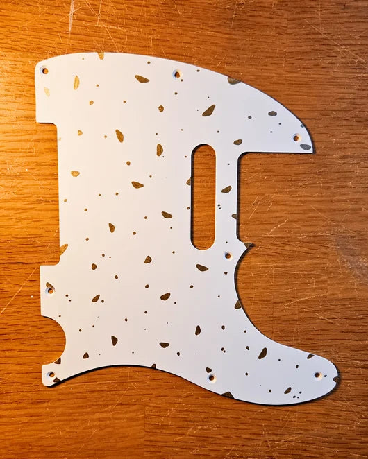 Studio VS Sparkled - Telecaster Pickguard - Wit/Goud
