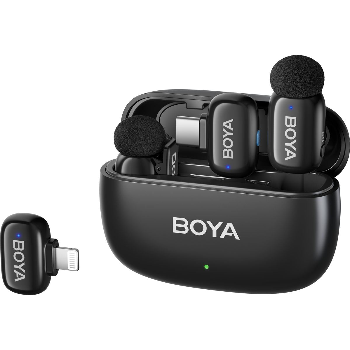 Boya Mini-15 Ultra-Mini Draadloze Microfoonset (USB-C & Lightning, Zwart)