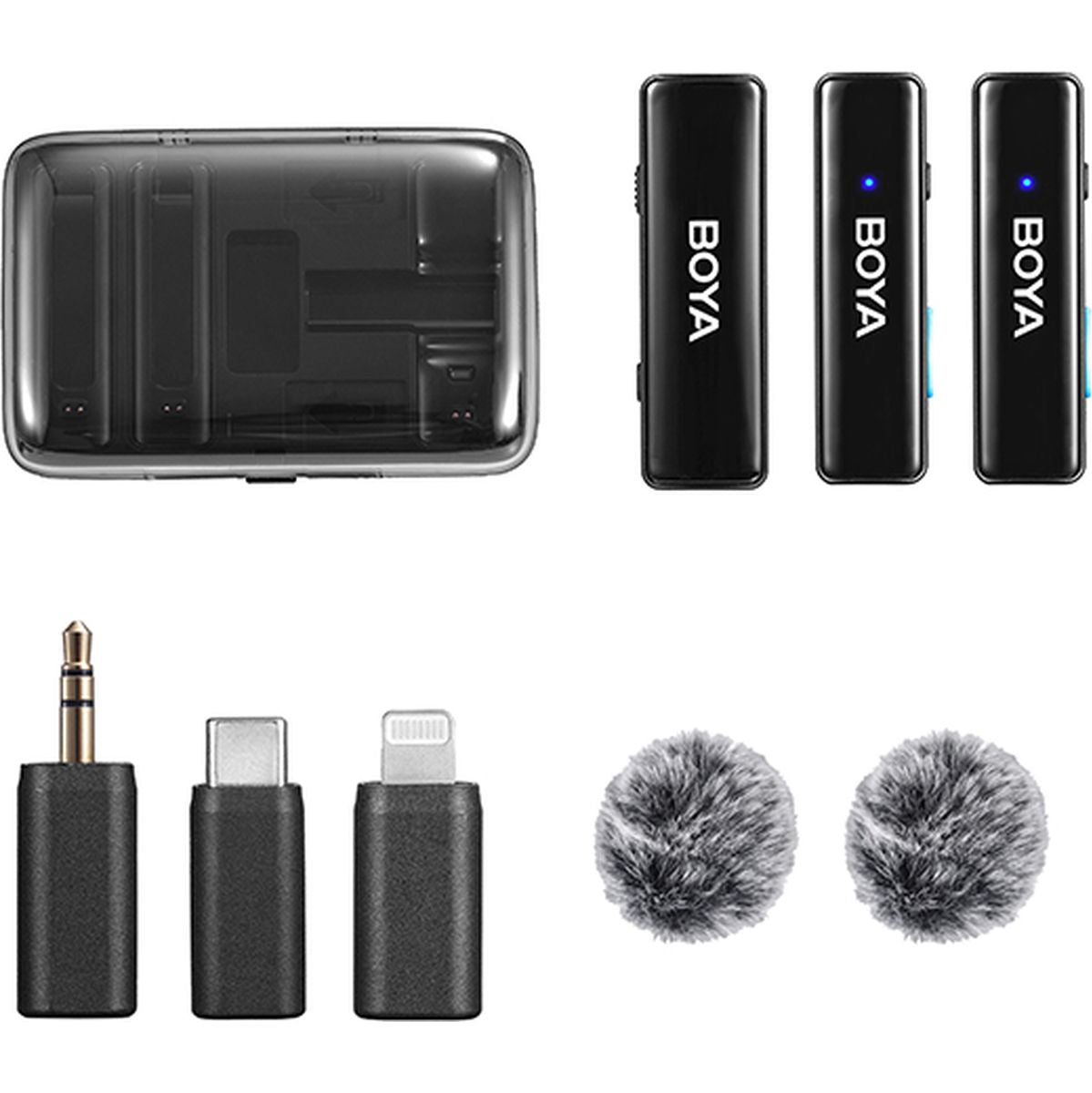 Boya Boyalink Wireless Microphone Set w/ 2 Mic Charger All Type Of Plugs