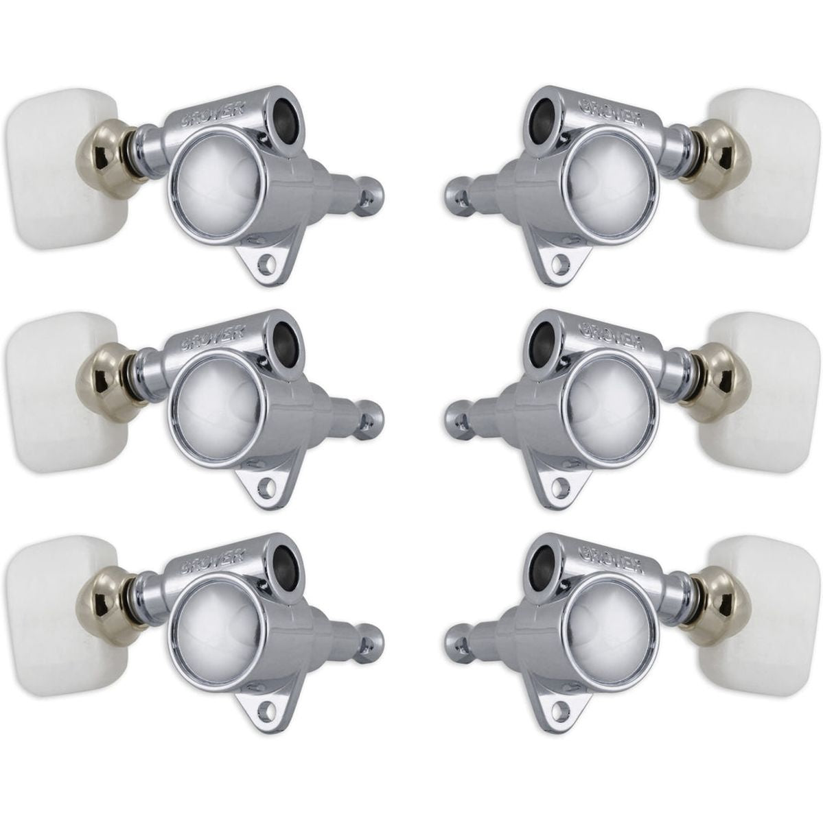 Grover Vintage Rotomatic MH Pearloid Button Chrome