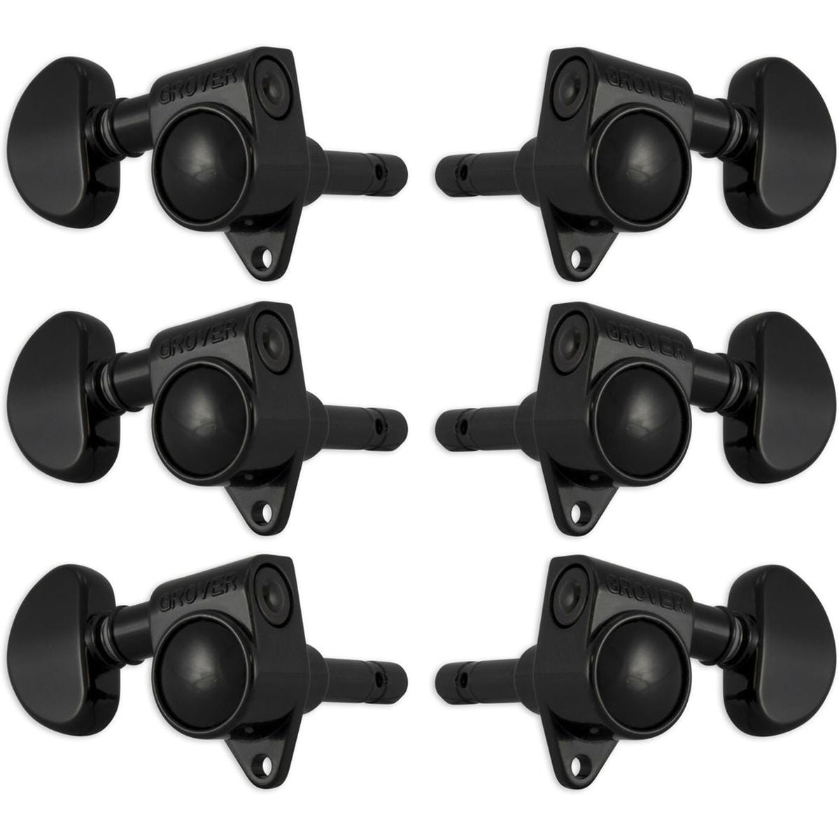 Grover Locking Machine Heads Black Chrome
