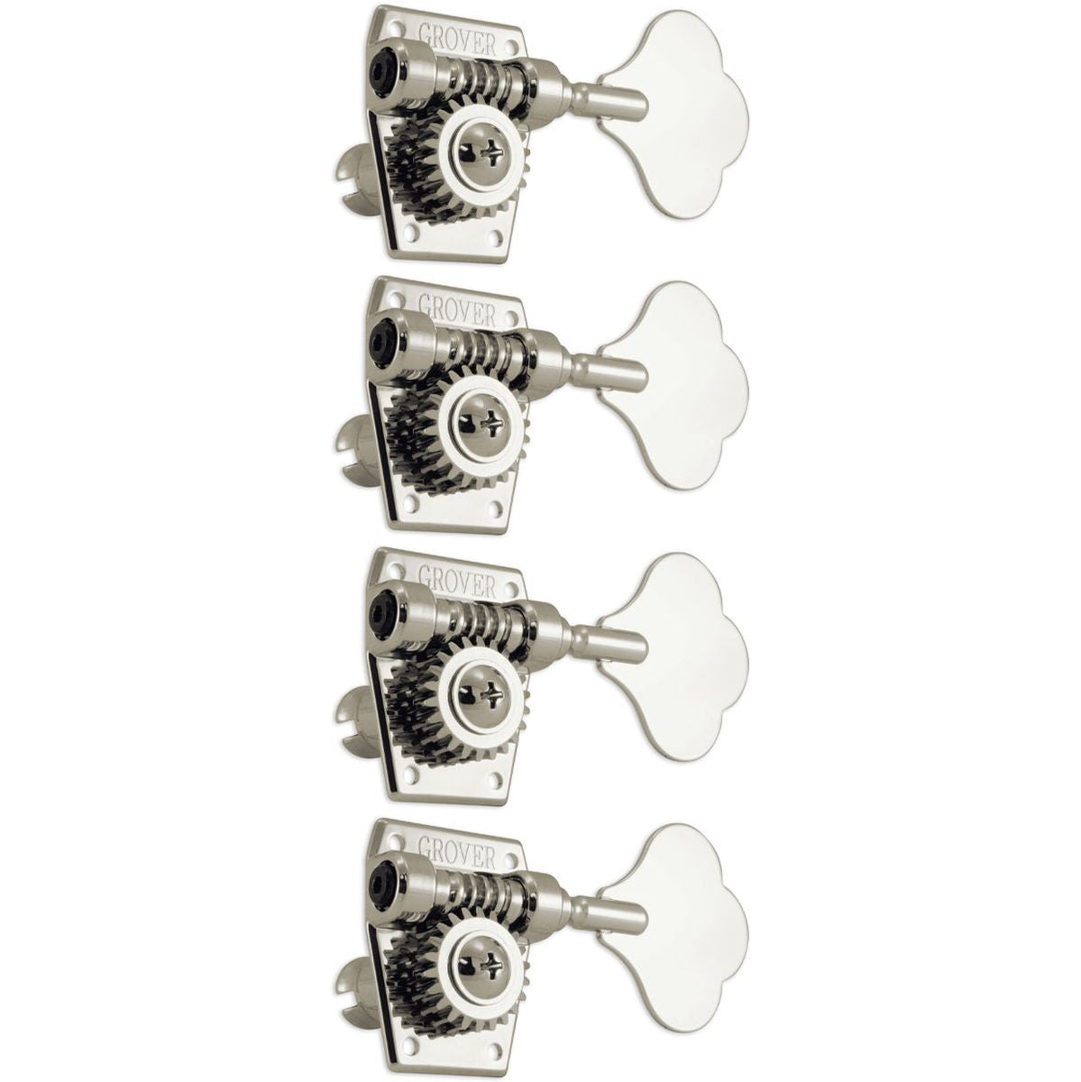 Grover Vintage Bass Heads 4 In Line Nickel