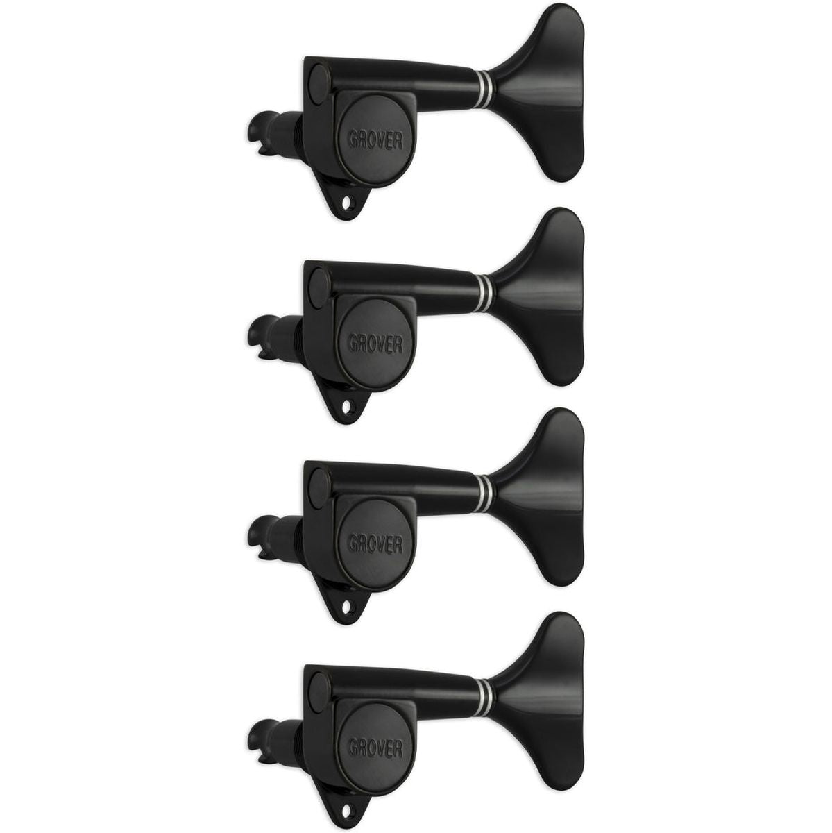 Grover 4 In Line Bass Mheads BLK