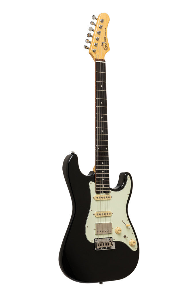 Crafter Charlotte SR Cosmic Black S-Style Elektrische Gitaar