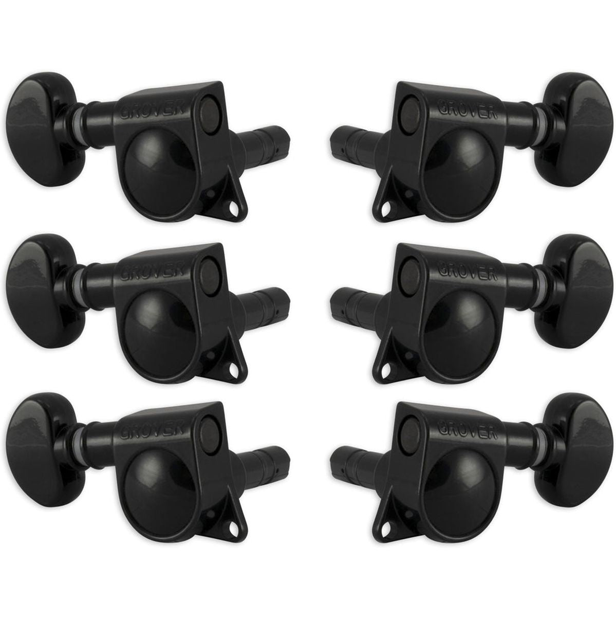 Grover Mini Locking Mheads Set Black Chrome