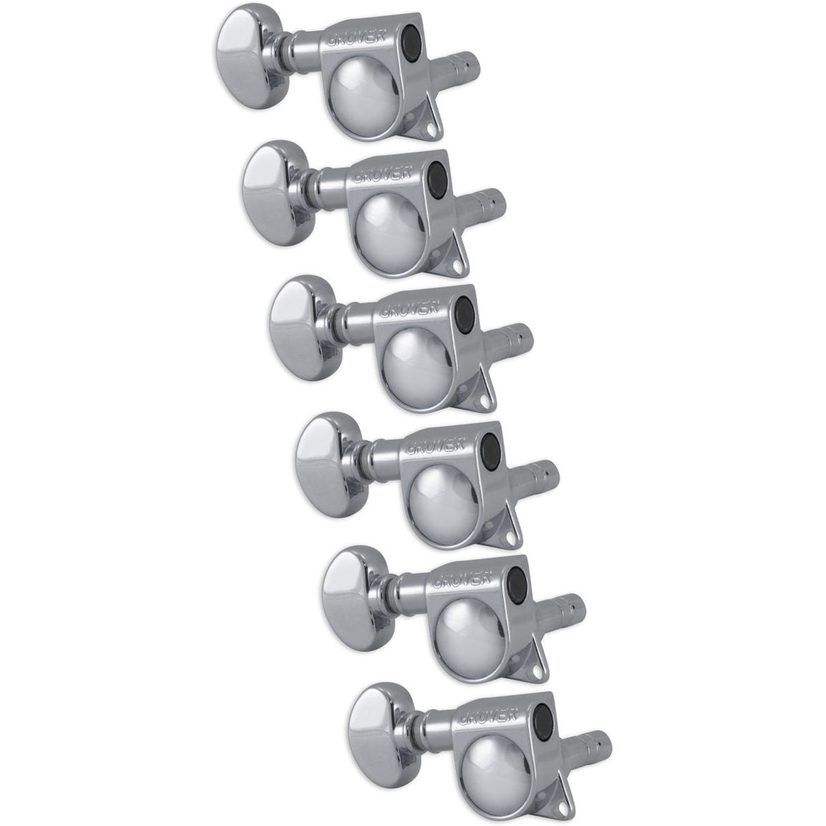 Grover 6 In Line Mini Locking Mheads Left Hand Chrome