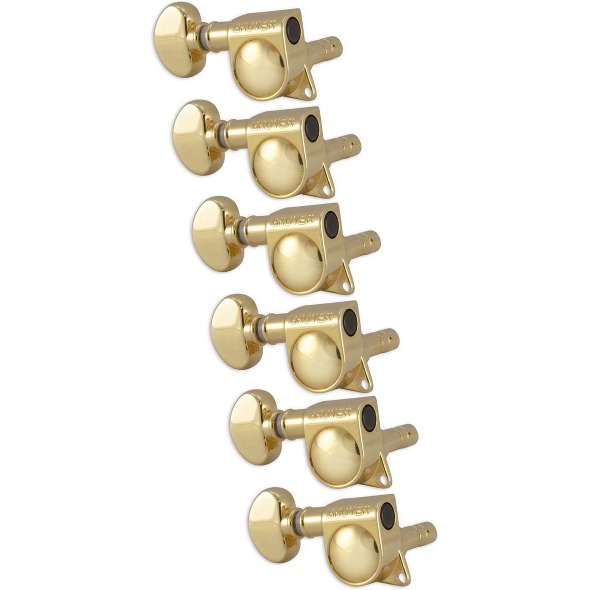 Grover 6 In Line Mini Locking Mheads Left Hand Gold